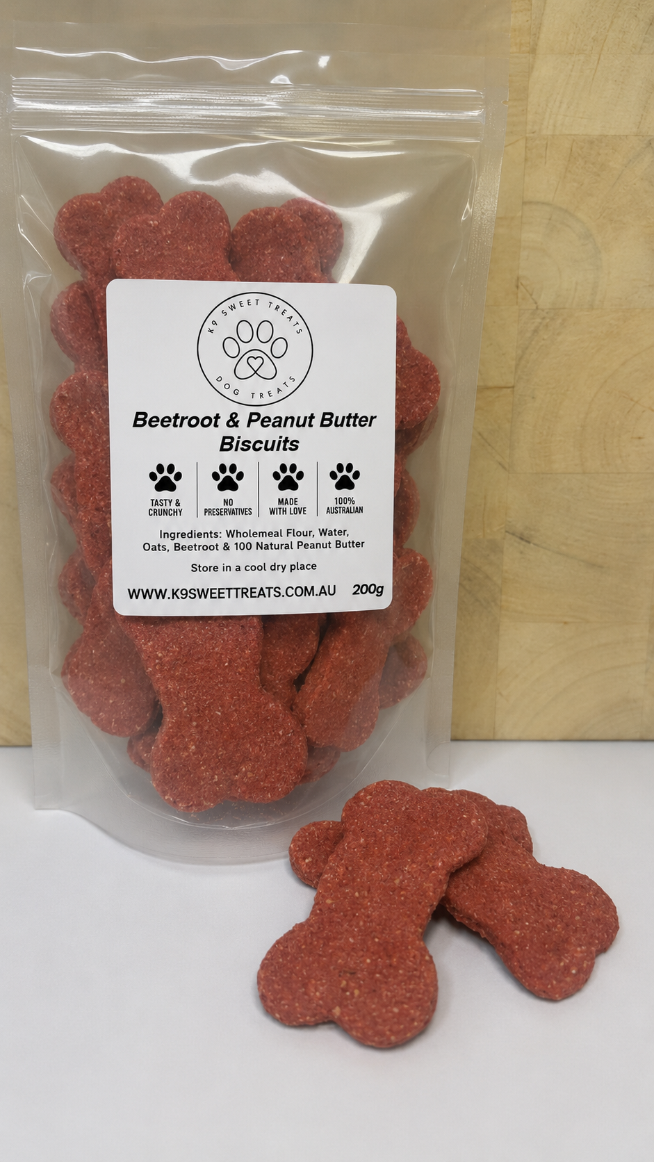 Beetroot and Peanut Butter Biscuits