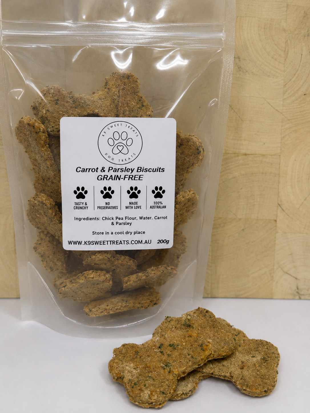 Grain Free Carrot and Parsley Biscuits